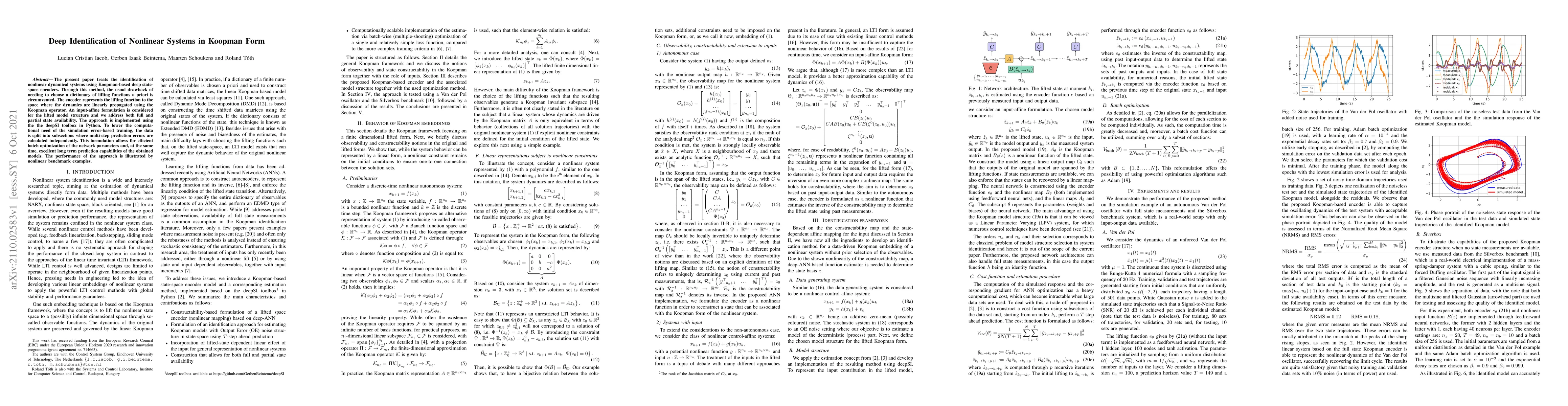 Thumbnail for Deep Identification of Nonlinear Systems in Koopman Form