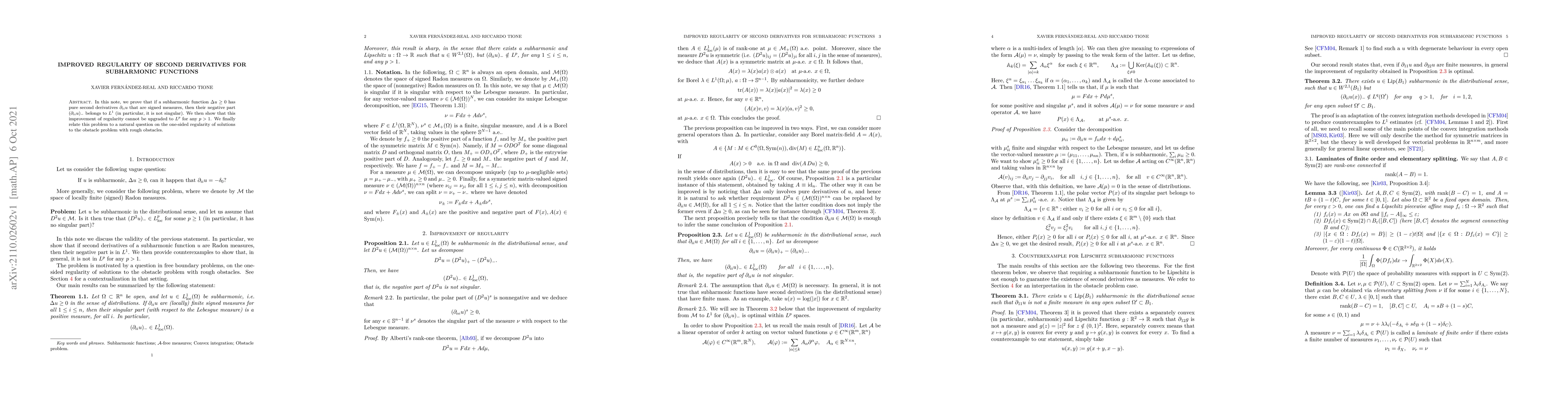 Thumbnail for Improved regularity of second derivatives for subharmonic functions