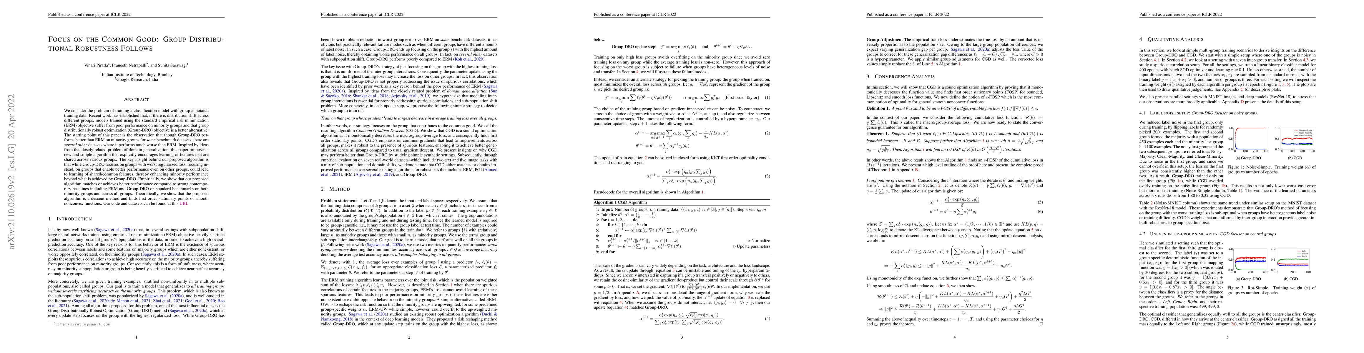 Thumbnail for Focus on the Common Good: Group Distributional Robustness Follows