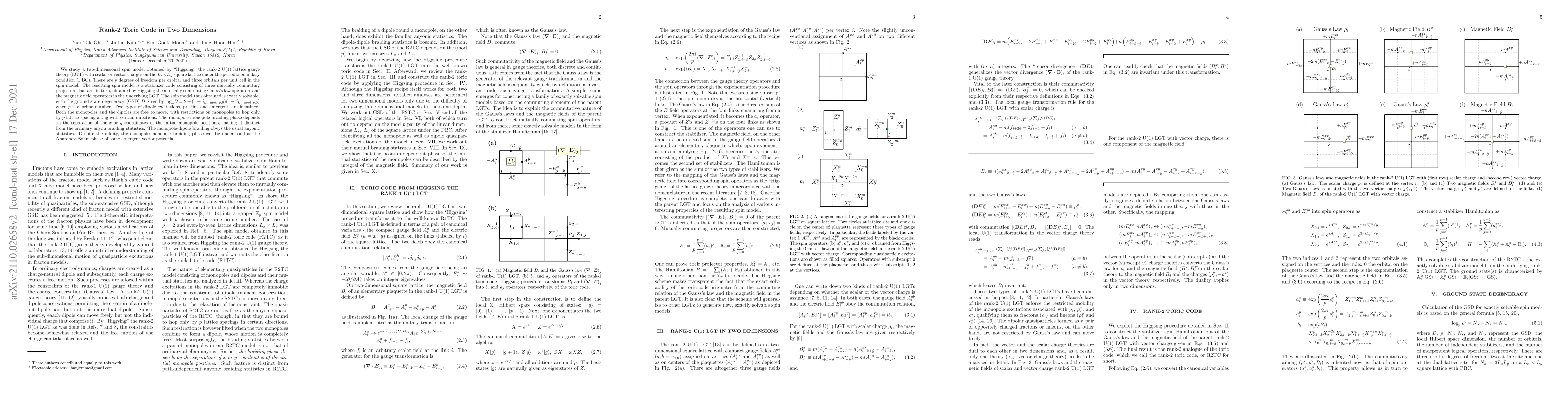 Thumbnail for Rank-2 Toric Code in Two Dimensions