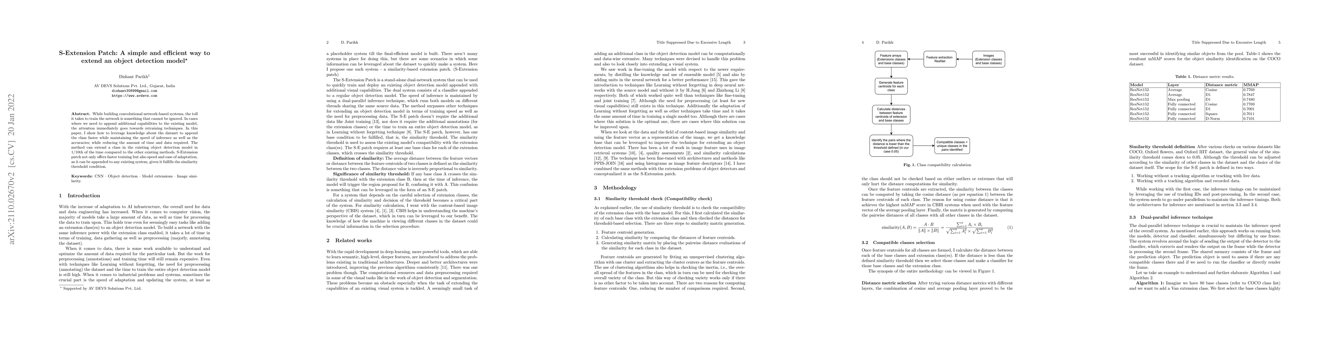 Thumbnail for S-Extension Patch: A simple and efficient way to extend an object
  detection model