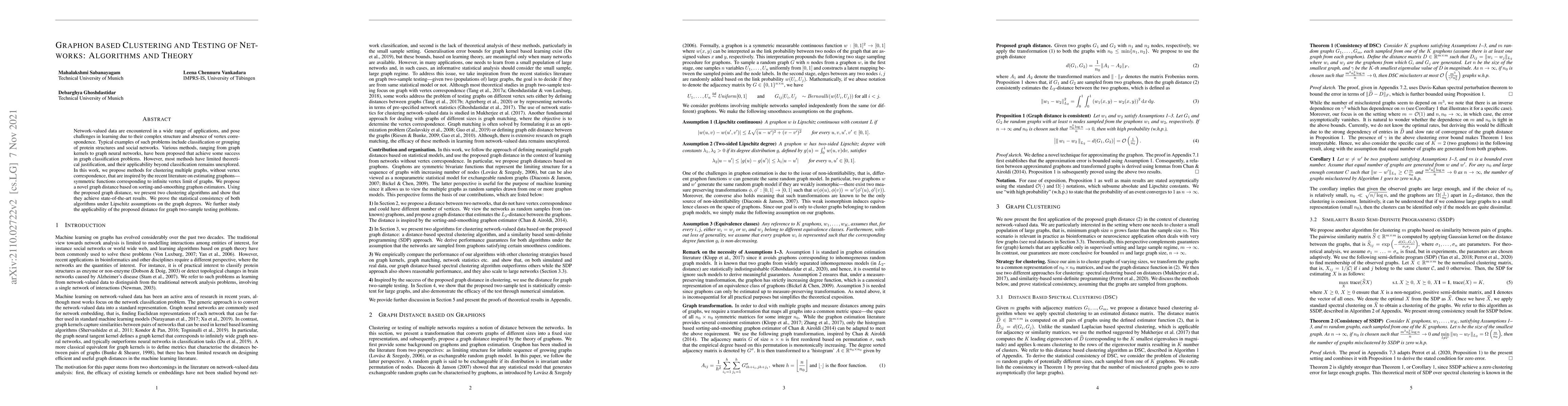 Thumbnail for Graphon based Clustering and Testing of Networks: Algorithms and Theory