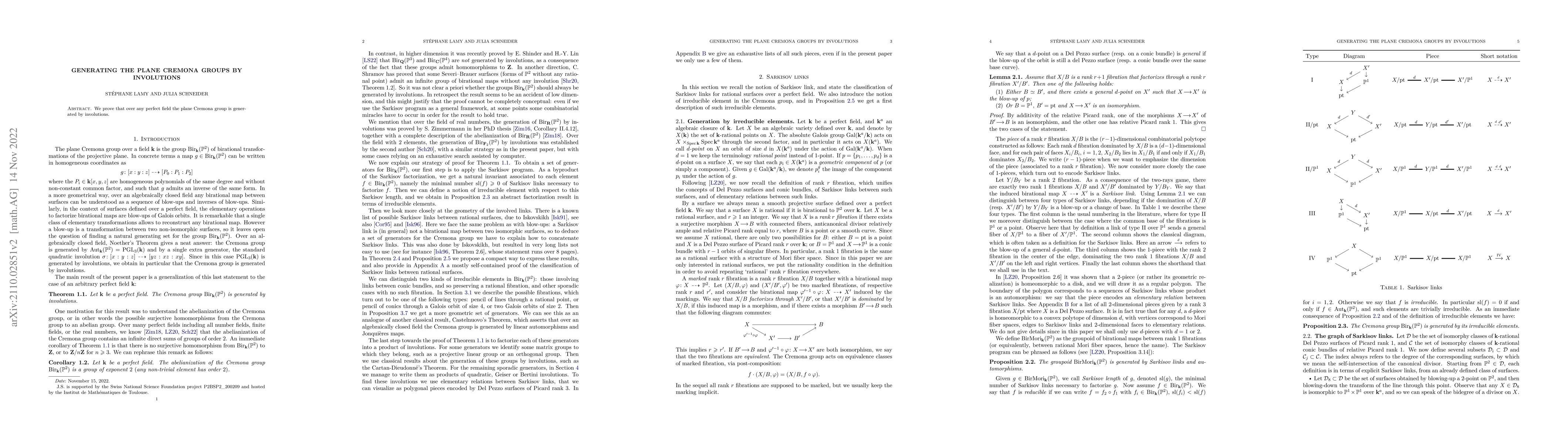 Thumbnail for Generating the plane Cremona groups by involutions