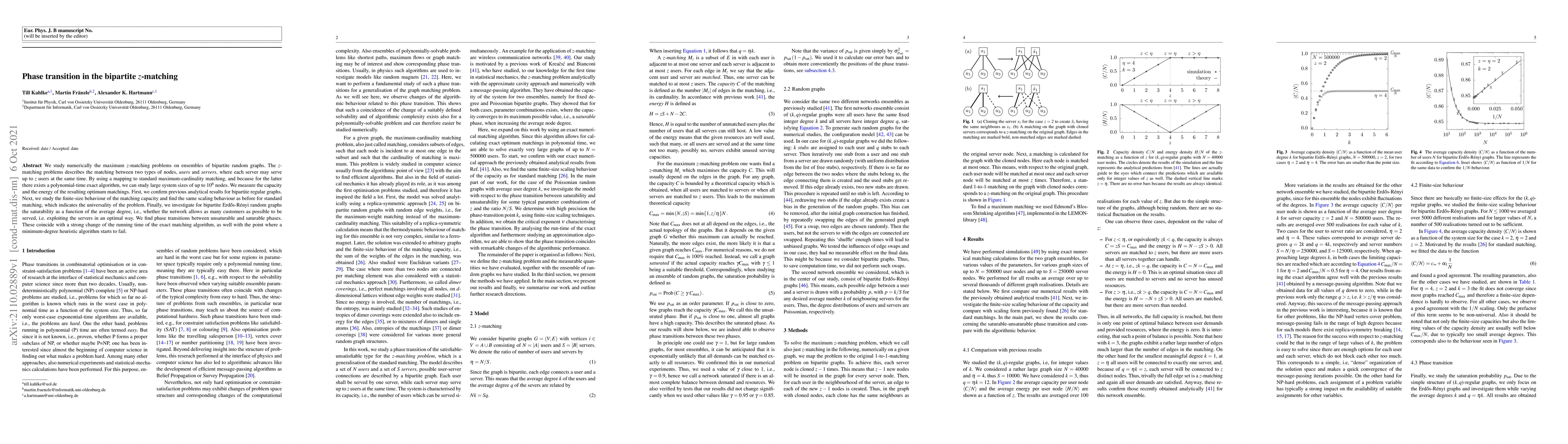 Thumbnail for Phase transition in the bipartite z-matching