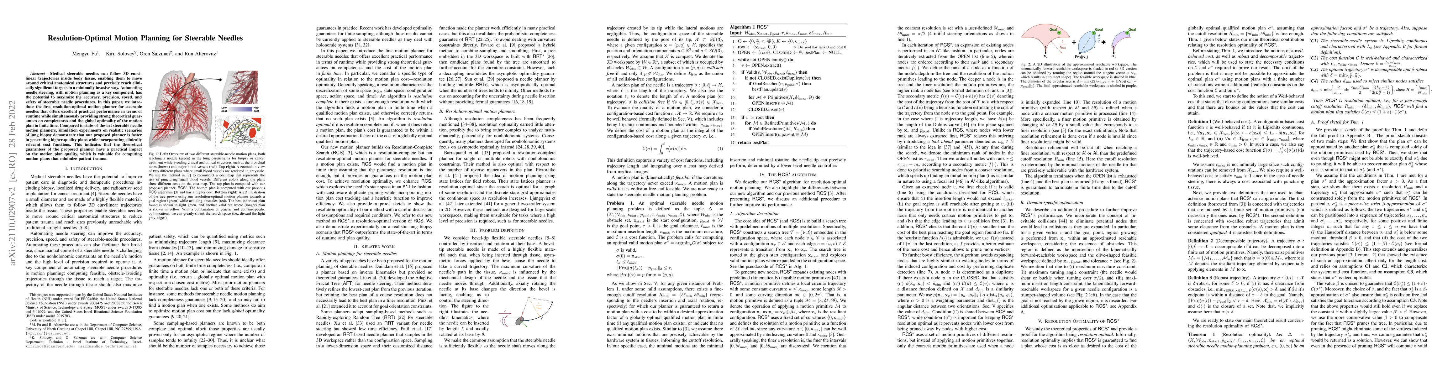 Thumbnail for Resolution-Optimal Motion Planning for Steerable Needles