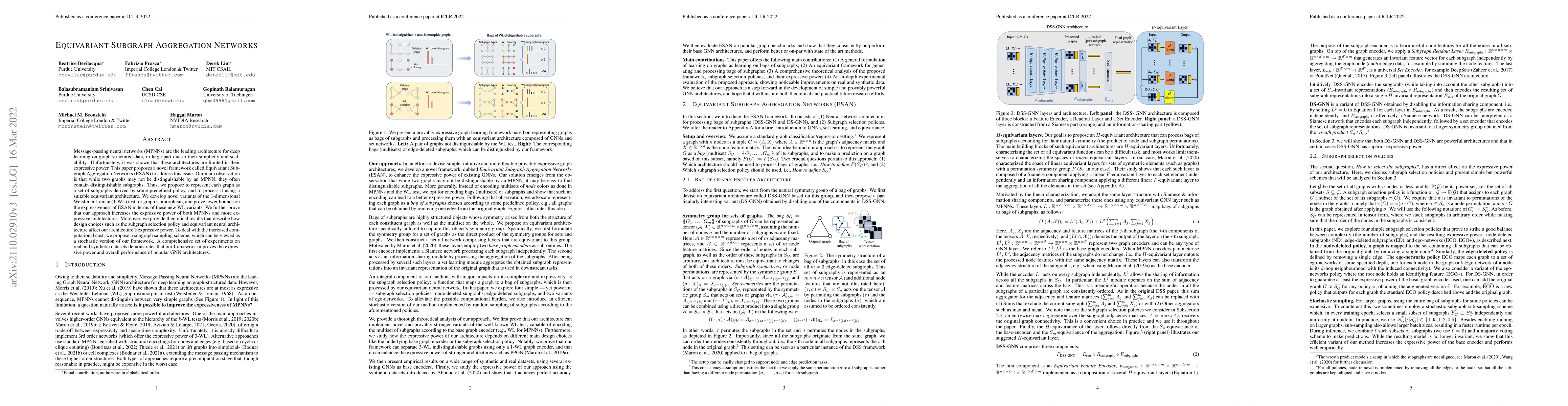 Thumbnail for Equivariant Subgraph Aggregation Networks