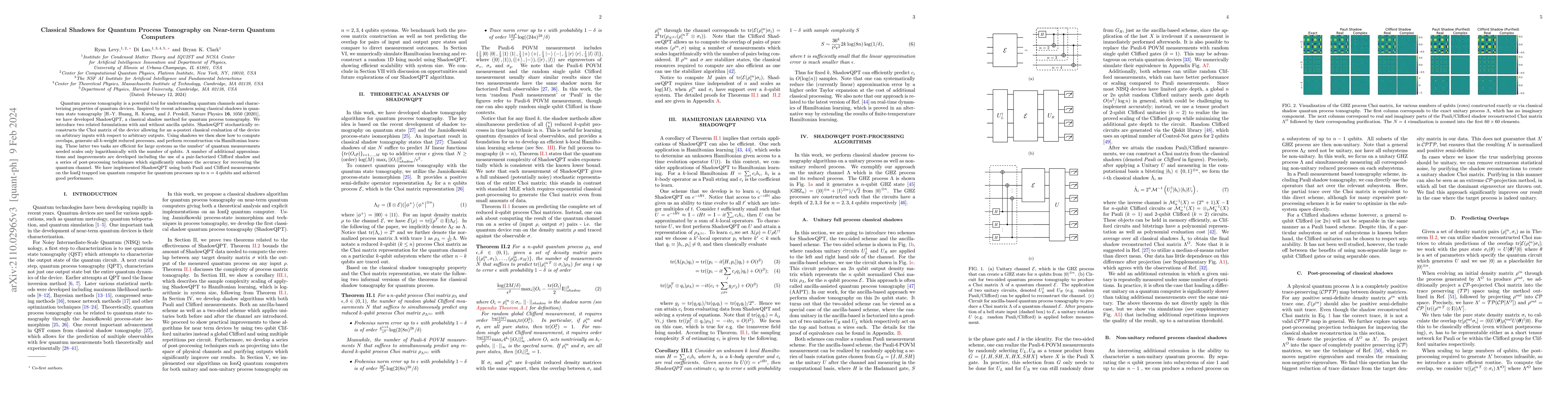 Thumbnail for Classical Shadows for Quantum Process Tomography on Near-term Quantum
  Computers