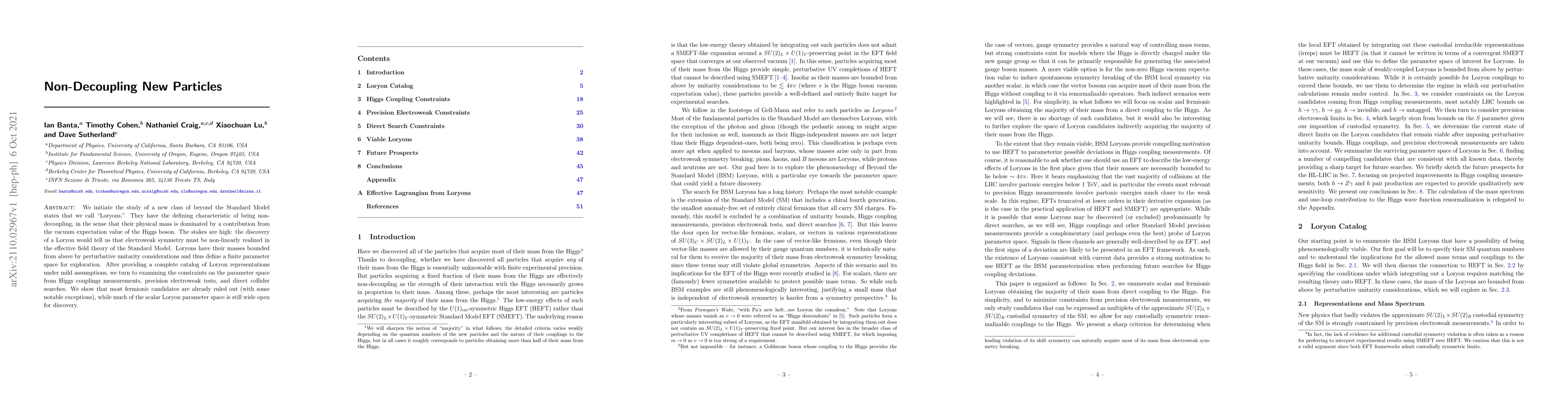 Thumbnail for Non-Decoupling New Particles