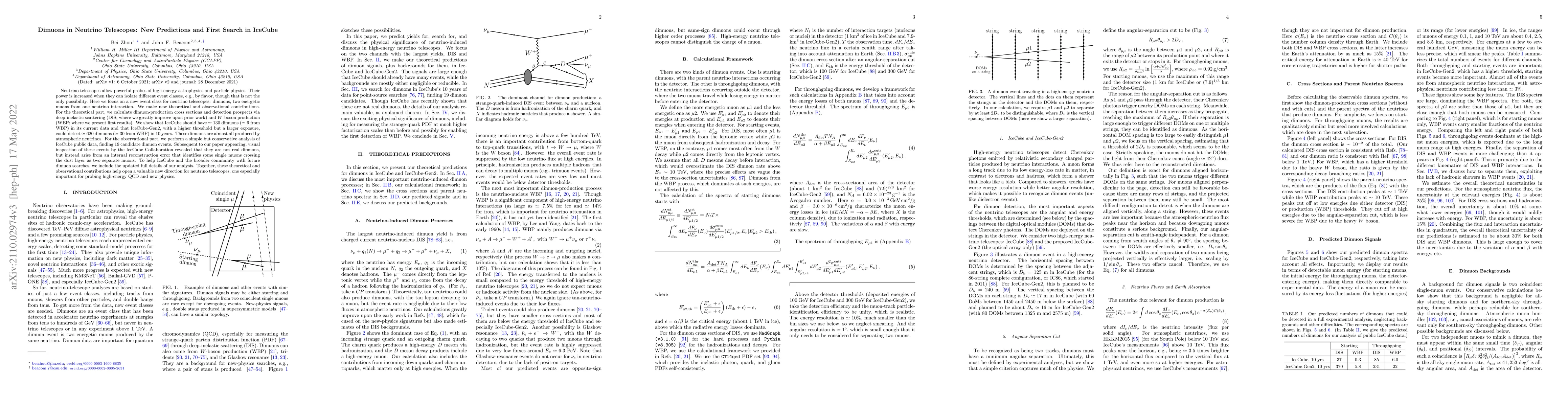 Thumbnail for Dimuons in Neutrino Telescopes: New Predictions and First Search in
  IceCube