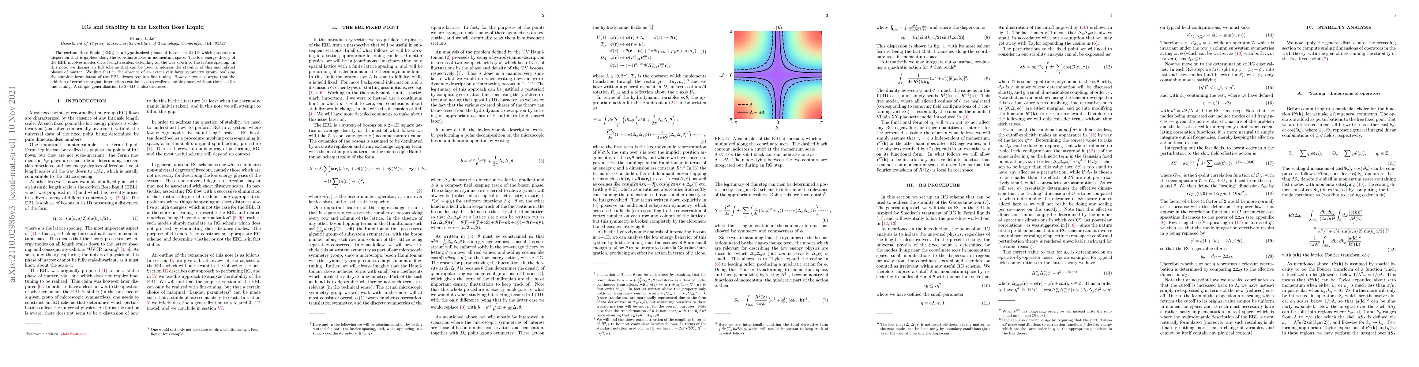 Thumbnail for RG and Stability in the Exciton Bose Liquid