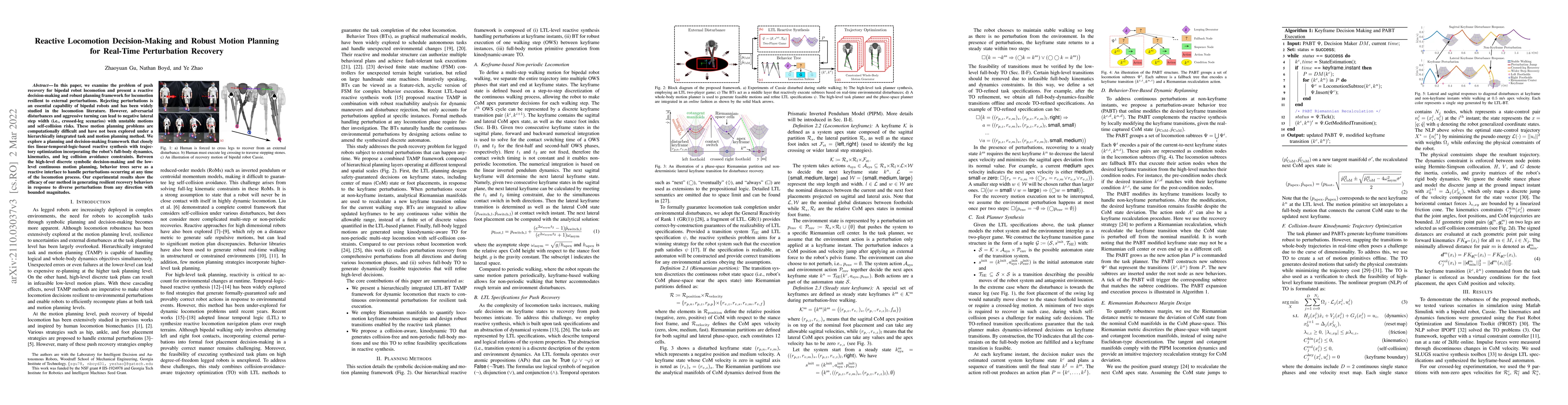 Thumbnail for Reactive Locomotion Decision-Making and Robust Motion Planning for
  Real-Time Perturbation Recovery