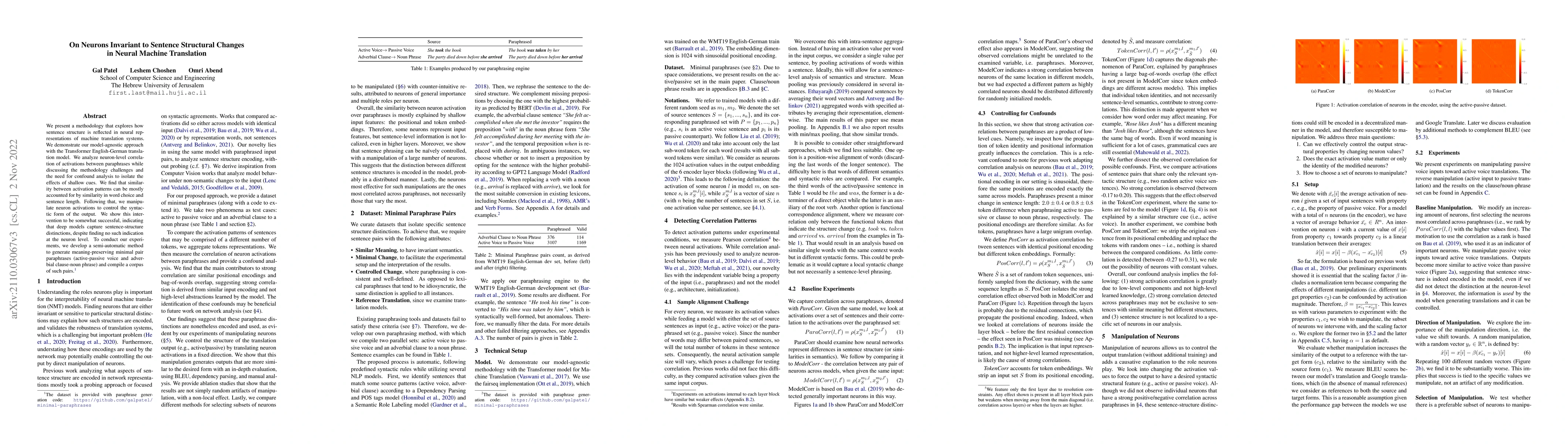 Thumbnail for On Neurons Invariant to Sentence Structural Changes in Neural Machine
  Translation