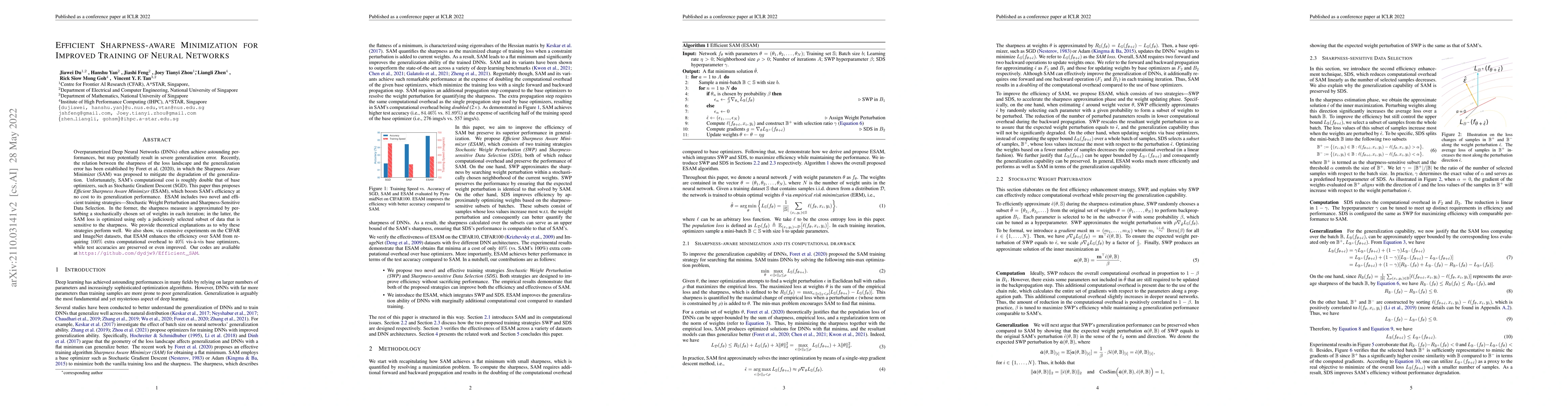 Thumbnail for Efficient Sharpness-aware Minimization for Improved Training of Neural
  Networks