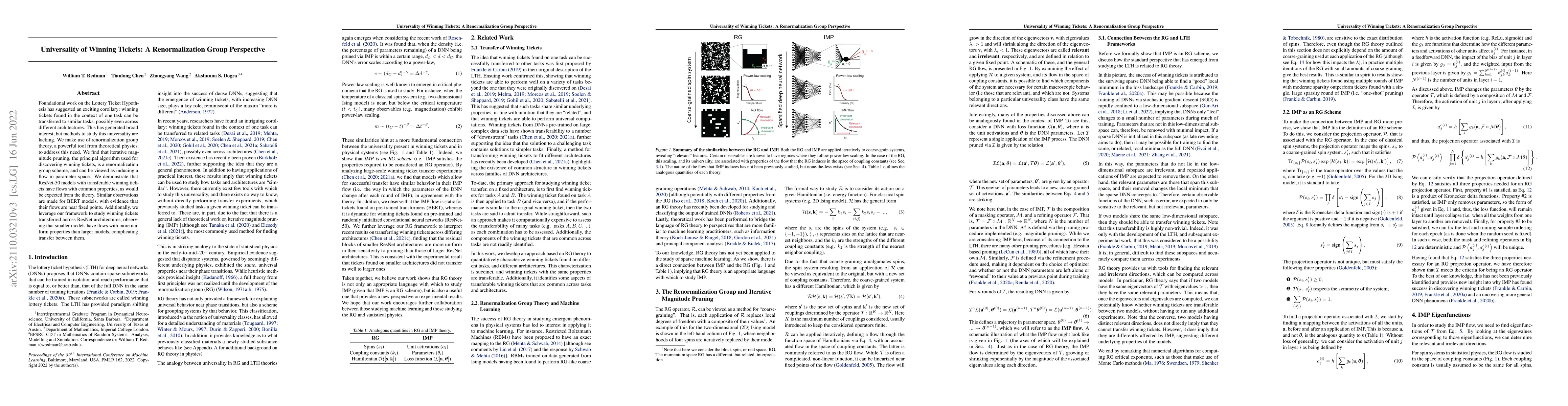 Thumbnail for Universality of Winning Tickets: A Renormalization Group Perspective