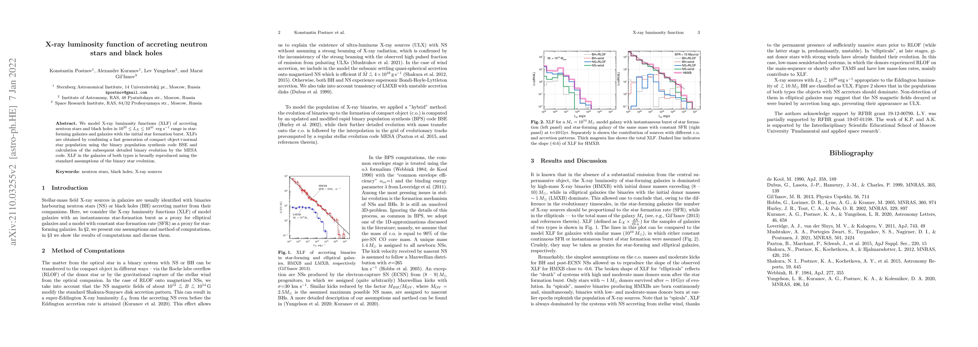 Thumbnail for X-ray luminosity function of accreting neutron stars and black holes