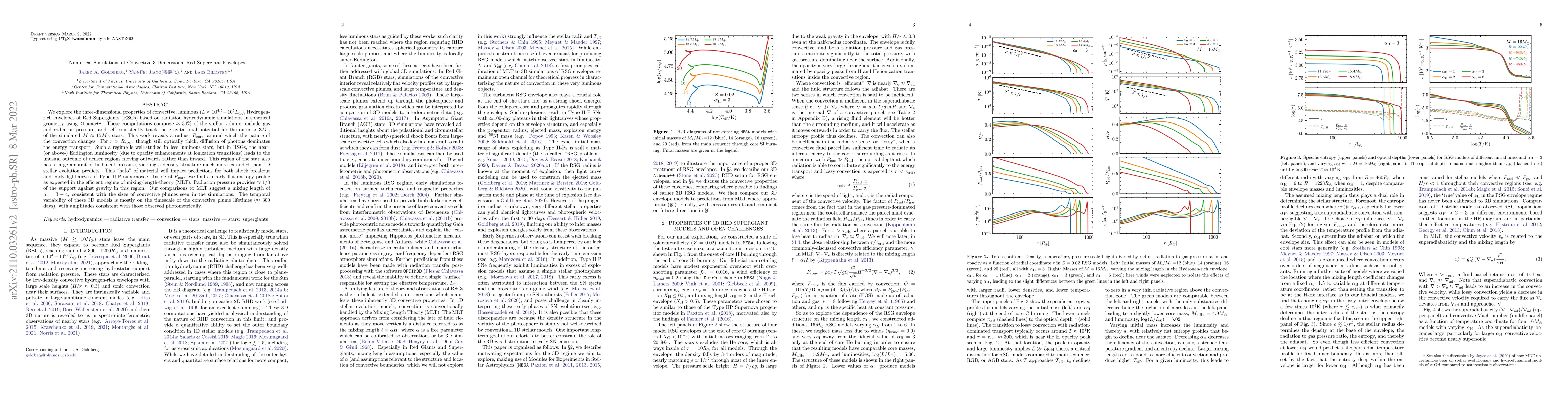 Thumbnail for Numerical Simulations of Convective 3-Dimensional Red Supergiant
  Envelopes
