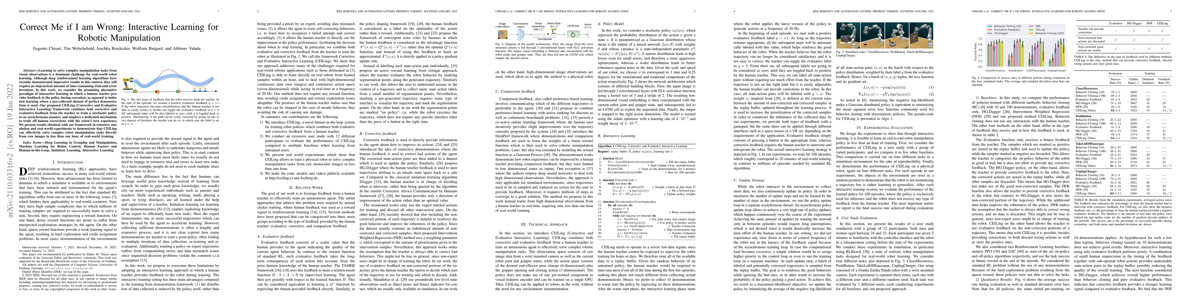 Thumbnail for Correct Me if I am Wrong: Interactive Learning for Robotic Manipulation
