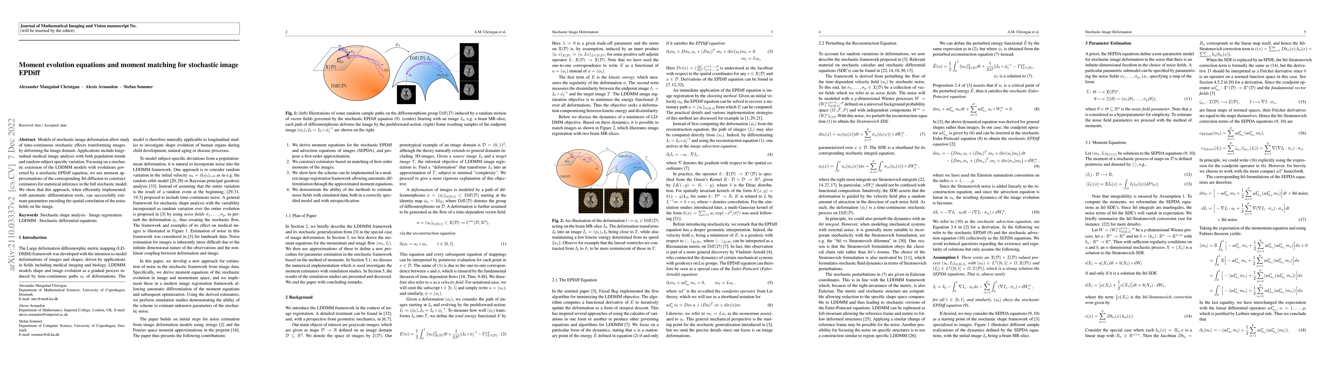 Thumbnail for Moment evolution equations and moment matching for stochastic image
  EPDiff