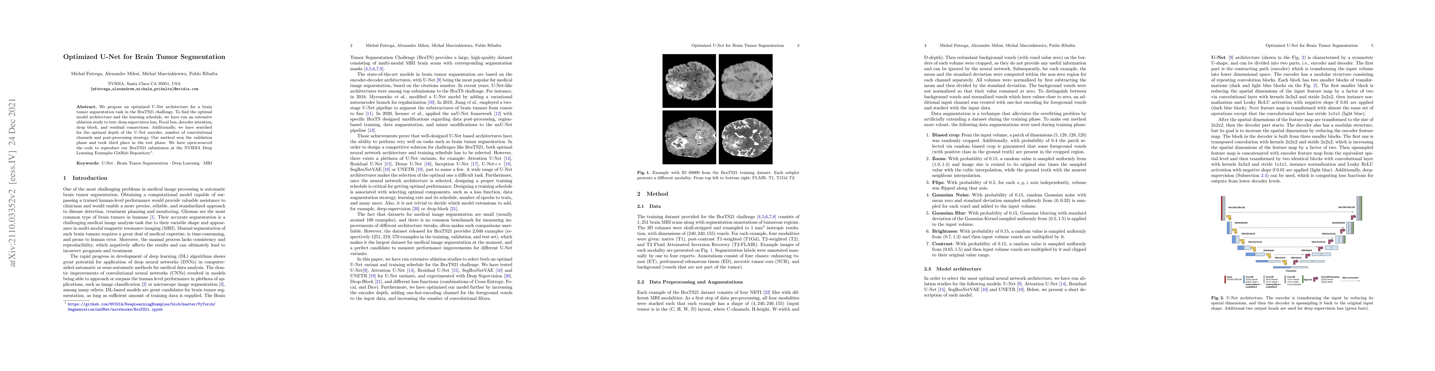 Thumbnail for Optimized U-Net for Brain Tumor Segmentation