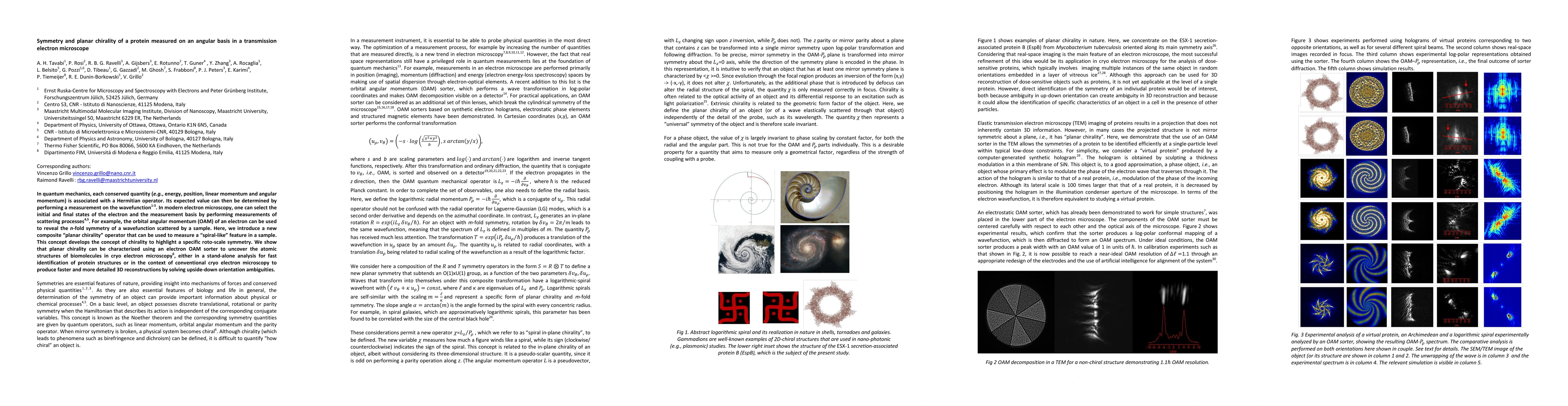 Thumbnail for Symmetry and planar chirality of a protein measured on an angular basis
  in a transmission electron microscope