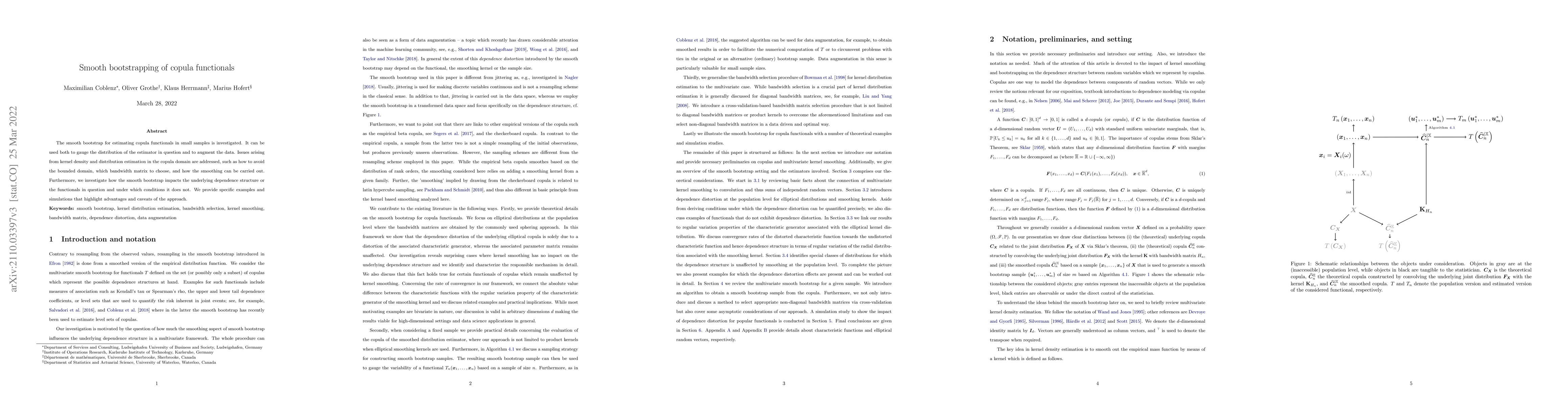 Thumbnail for Smooth bootstrapping of copula functionals