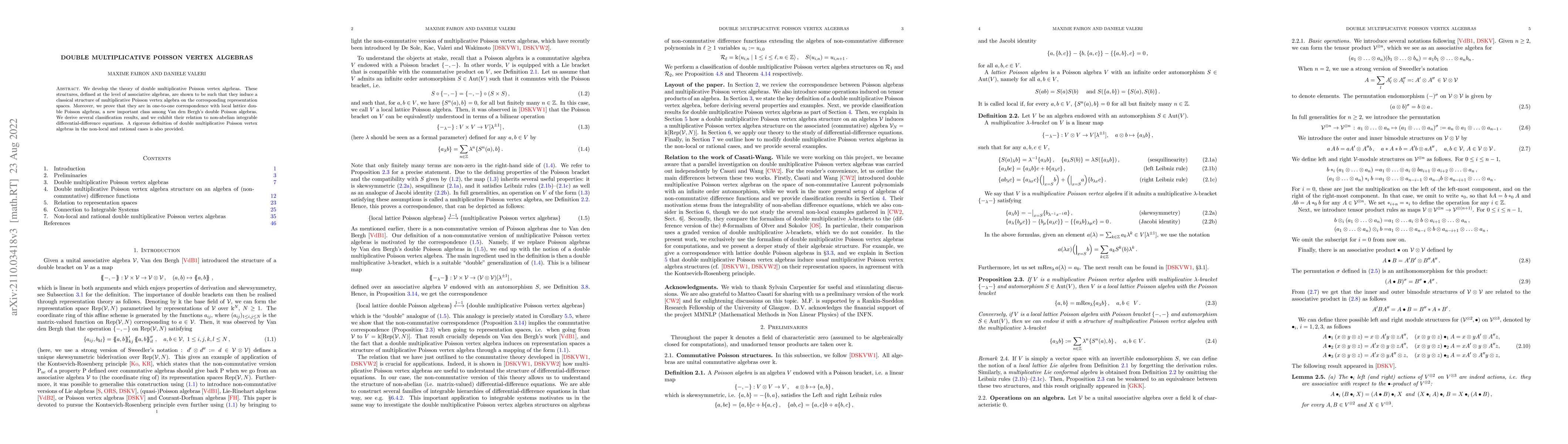Thumbnail for Double Multiplicative Poisson Vertex Algebras