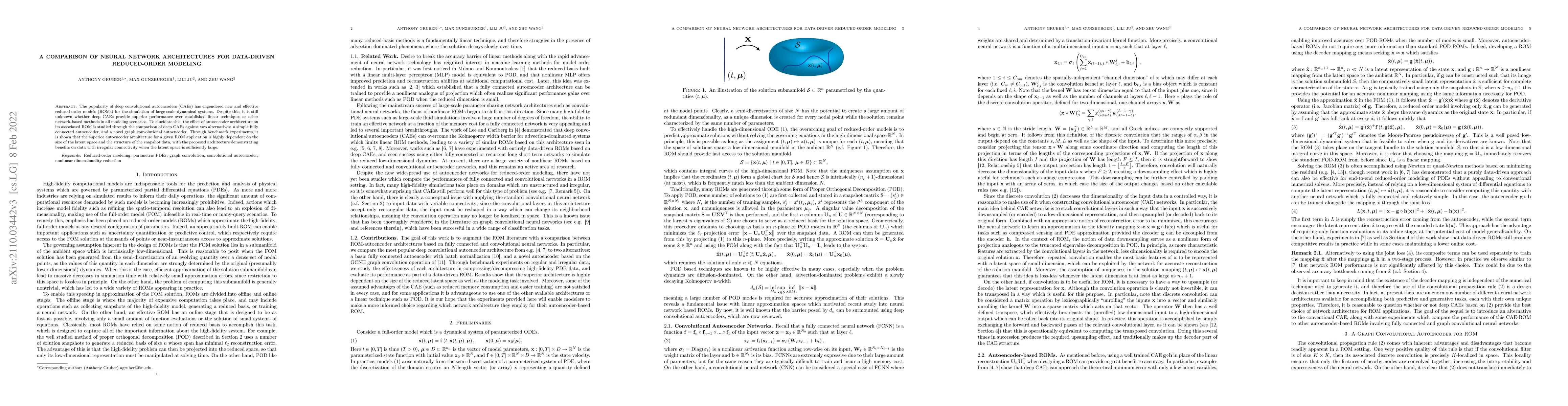 Thumbnail for A Comparison of Neural Network Architectures for Data-Driven
  Reduced-Order Modeling