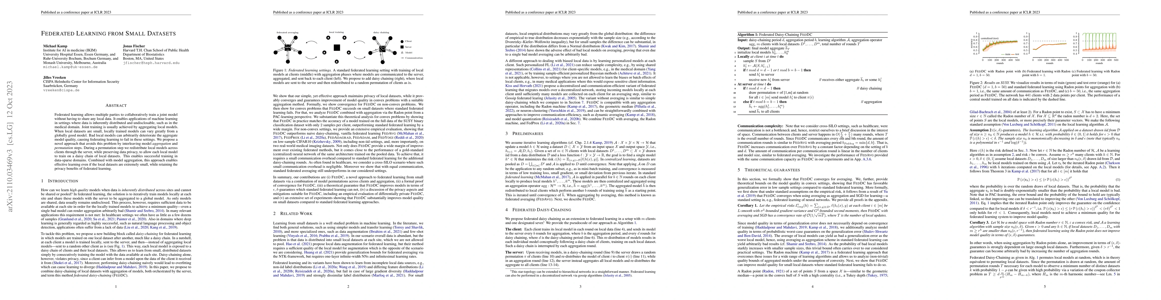 Thumbnail for Federated Learning from Small Datasets