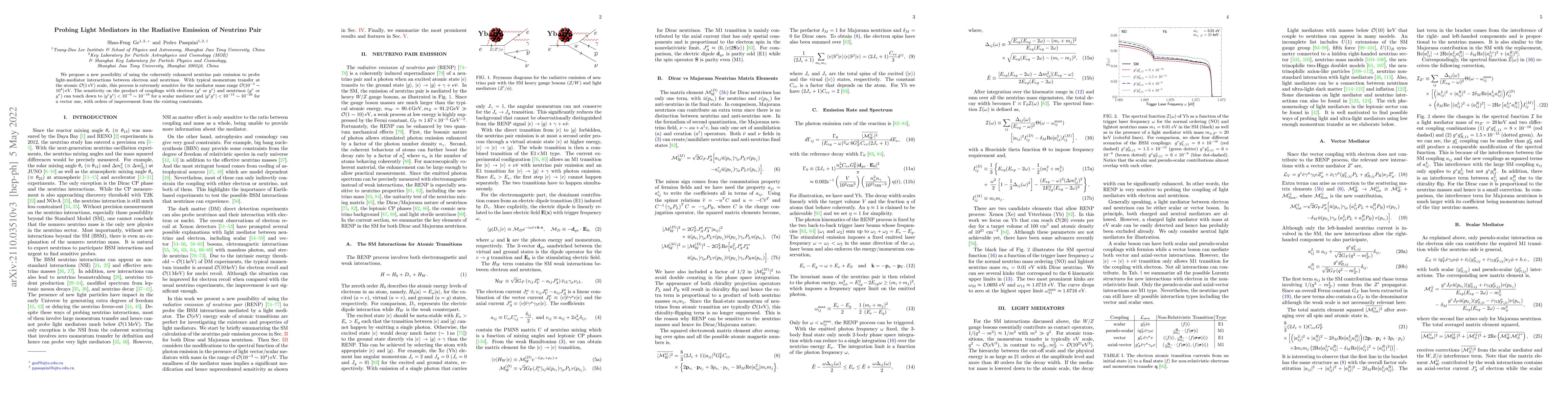 Thumbnail for Probing Light Mediators in the Radiative Emission of Neutrino Pair