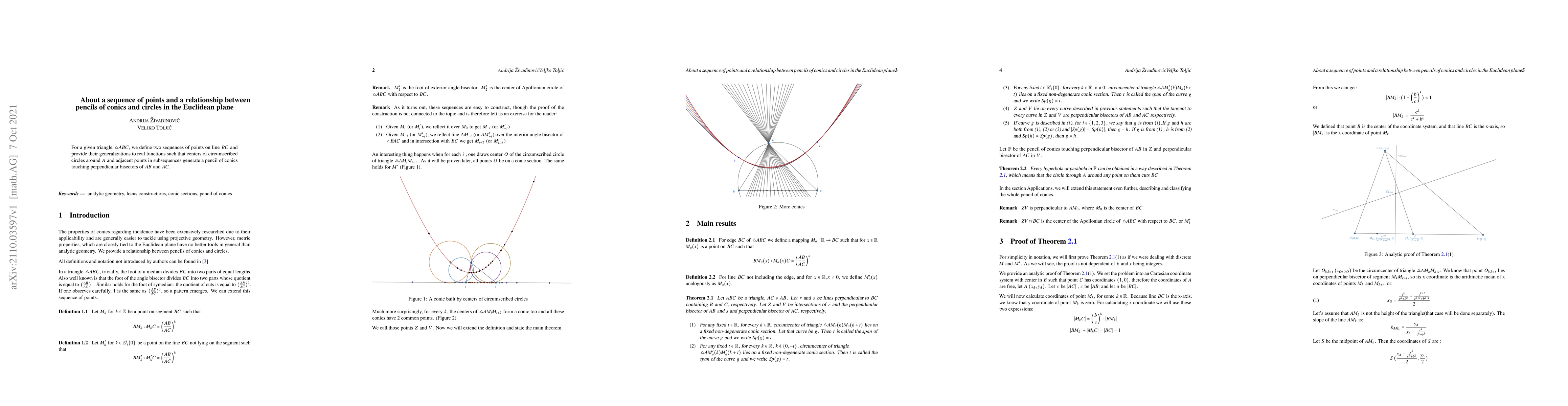 Thumbnail for About a sequence of points and a relationship between pencils of conics
  and circles in the Euclidean plane