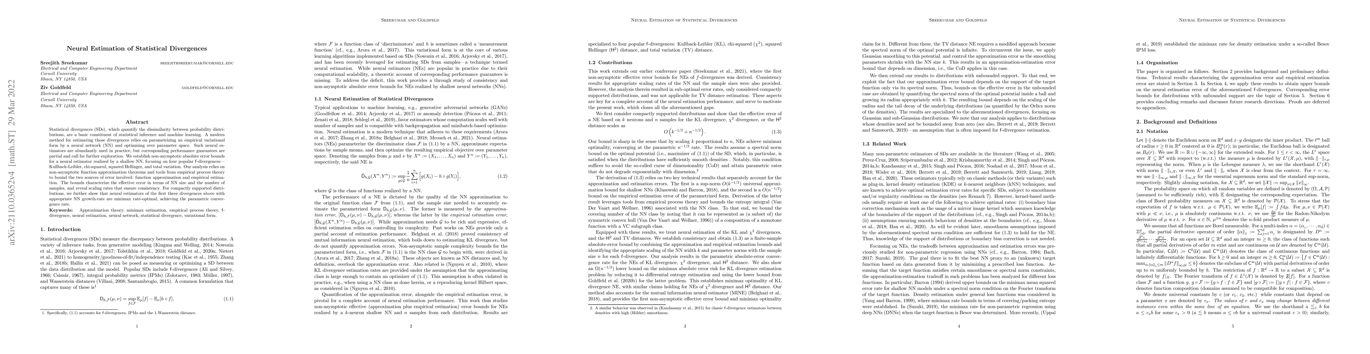 Thumbnail for Neural Estimation of Statistical Divergences