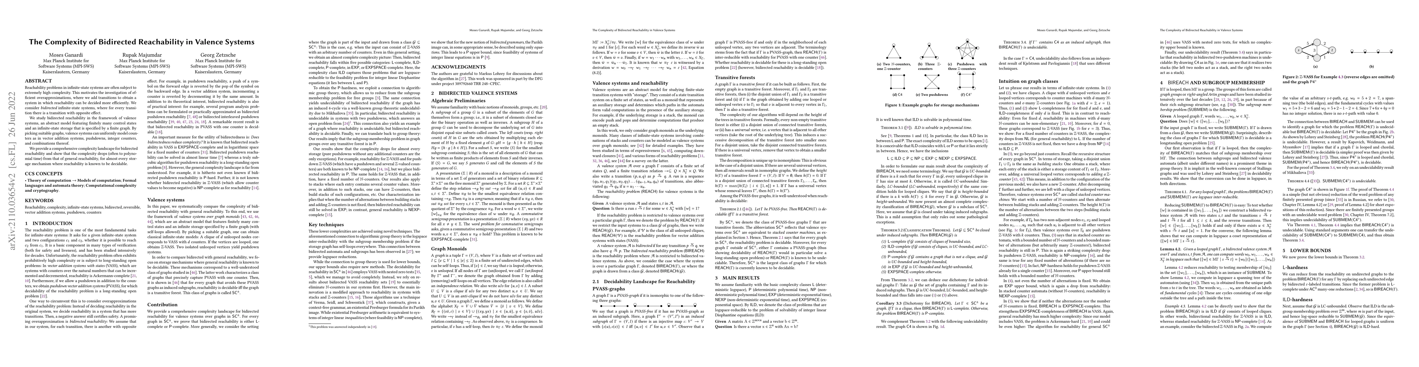 Thumbnail for The complexity of bidirected reachability in valence systems