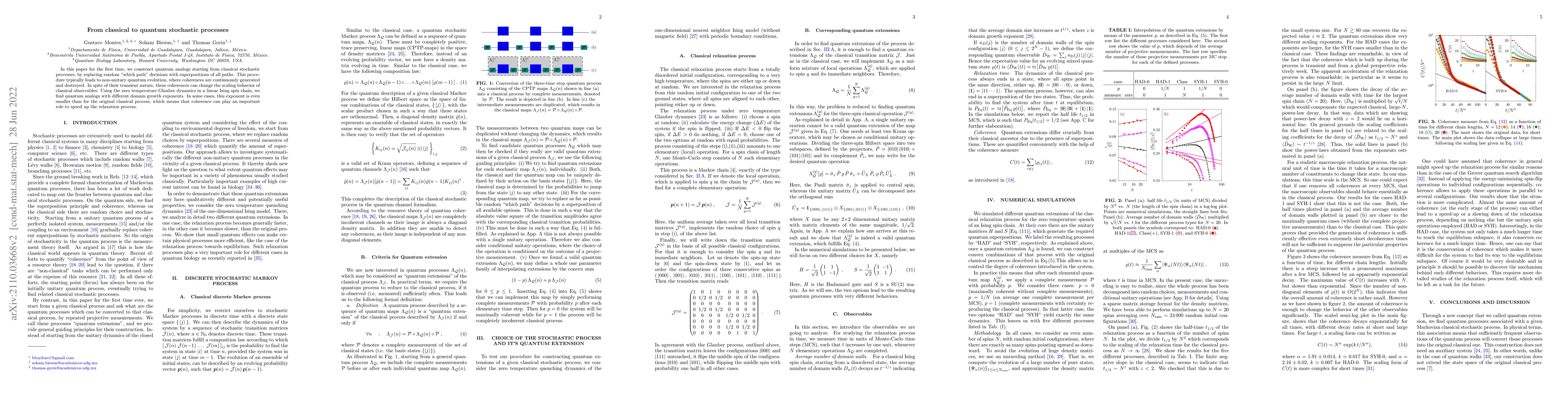 Thumbnail for From Classical to quantum stochastic process