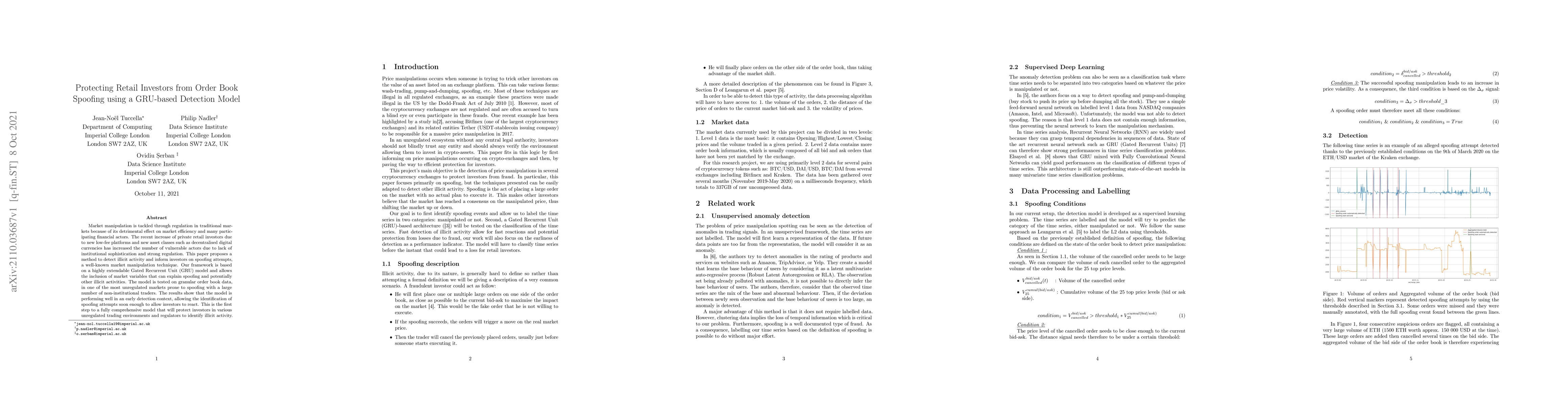 Thumbnail for Protecting Retail Investors from Order Book Spoofing using a GRU-based
  Detection Model