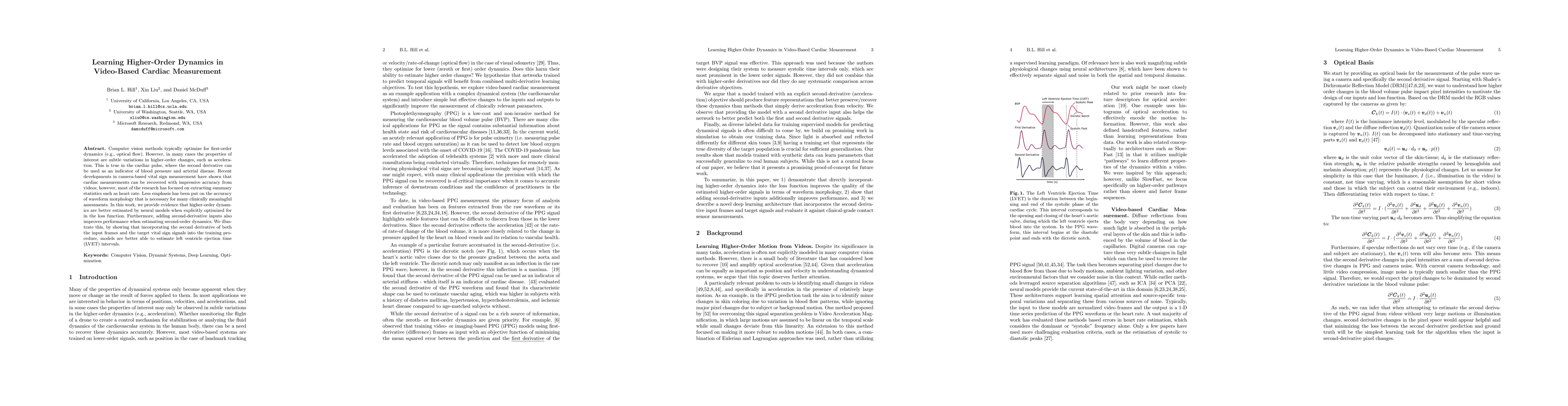 Thumbnail for Learning Higher-Order Dynamics in Video-Based Cardiac Measurement