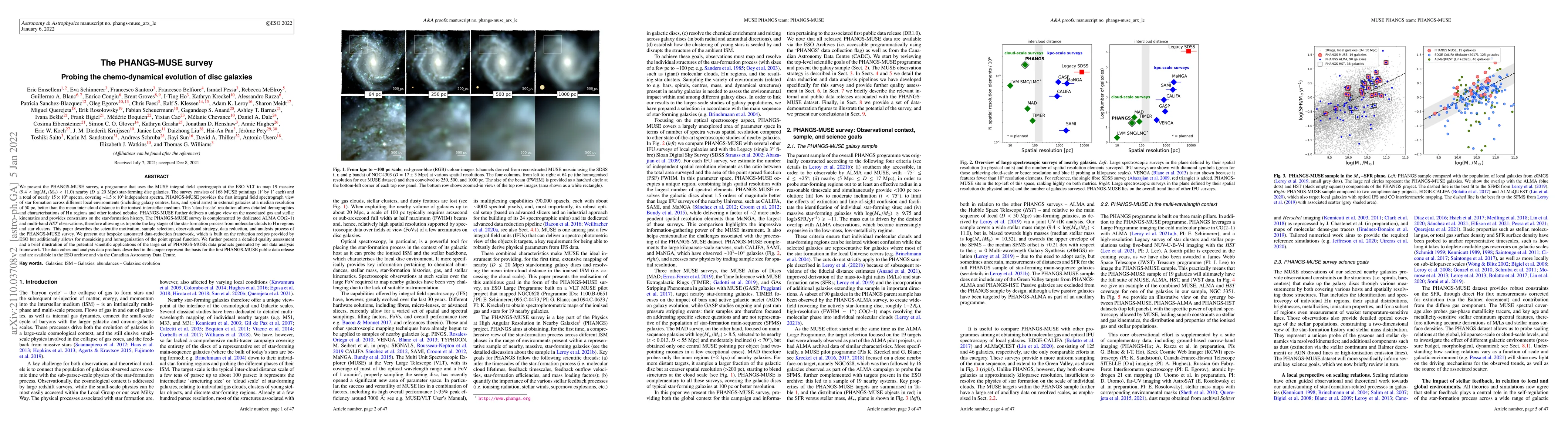 Thumbnail for The PHANGS-MUSE survey -- Probing the chemo-dynamical evolution of disc
  galaxies