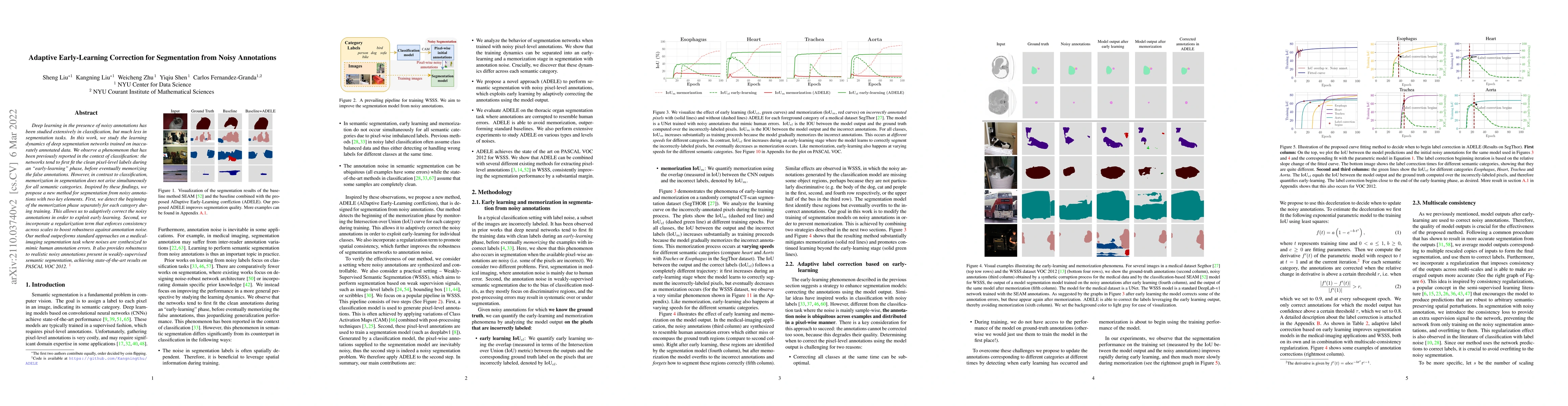 Thumbnail for Adaptive Early-Learning Correction for Segmentation from Noisy
  Annotations