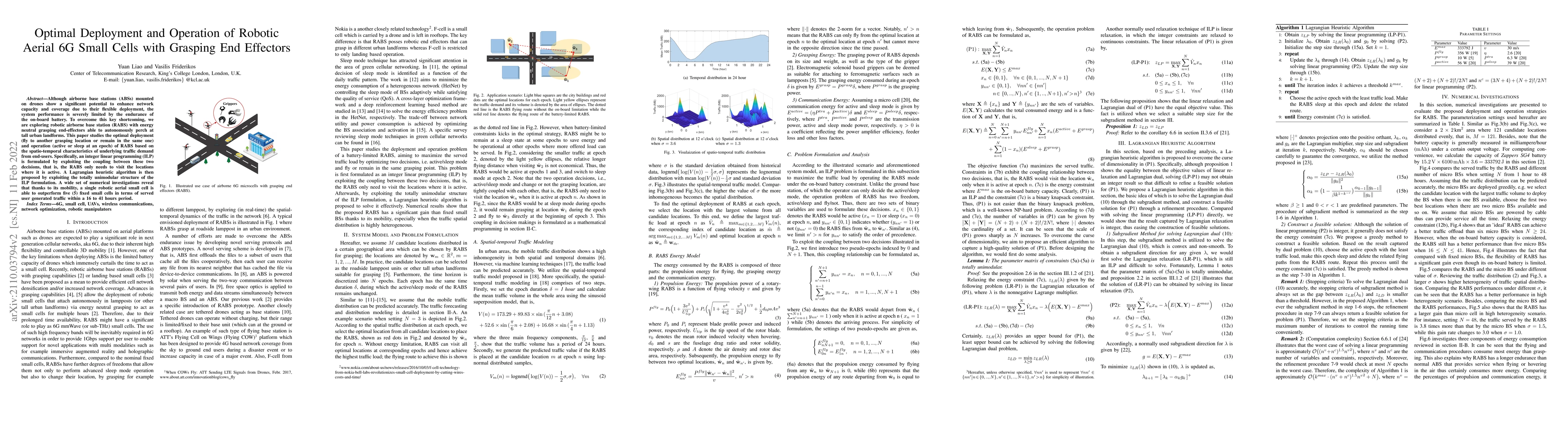Thumbnail for Optimal Deployment and Operation of Robotic Aerial 6G Small Cells with
  Grasping End Effectors