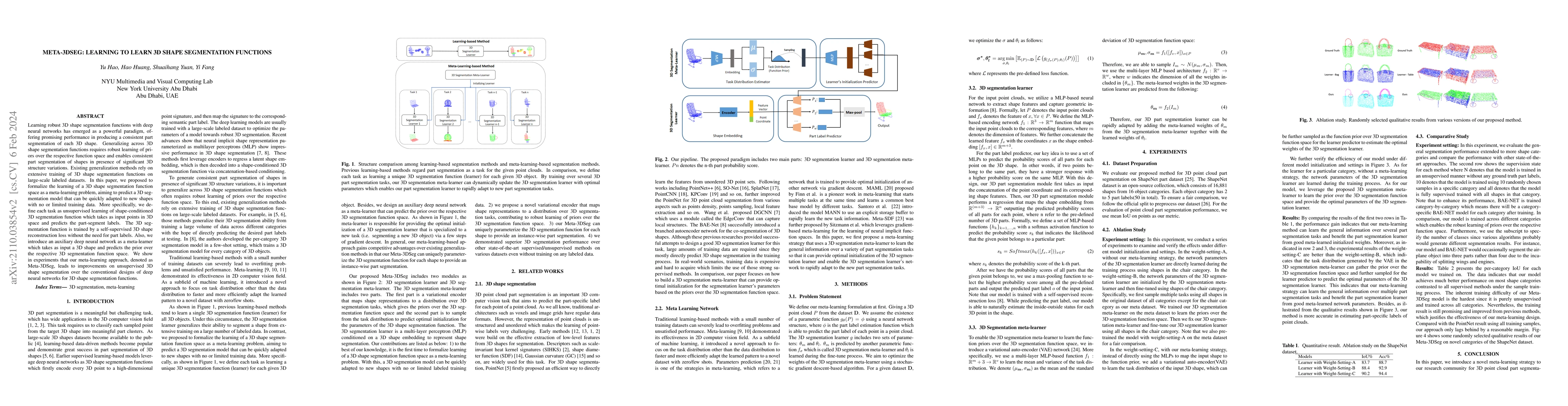 Thumbnail for Meta-Learning 3D Shape Segmentation Functions