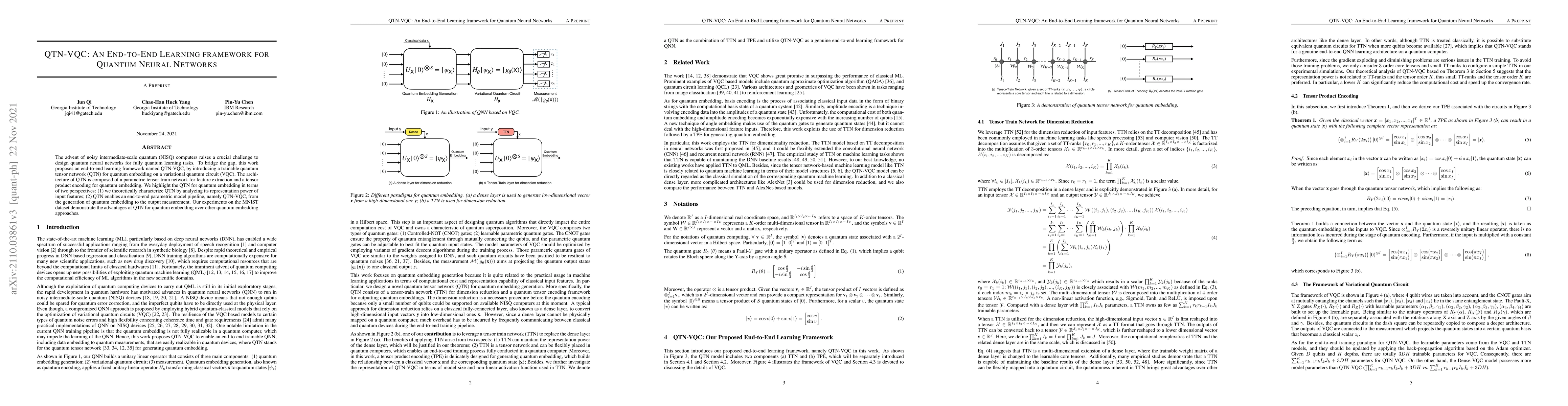 Thumbnail for QTN-VQC: An End-to-End Learning framework for Quantum Neural Networks