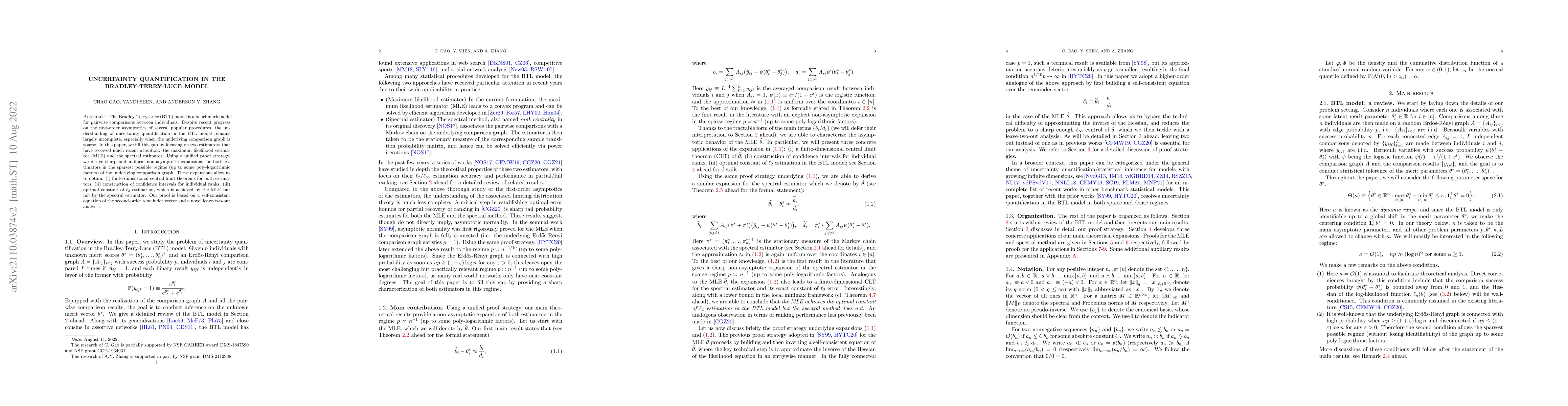 Thumbnail for Uncertainty quantification in the Bradley-Terry-Luce model