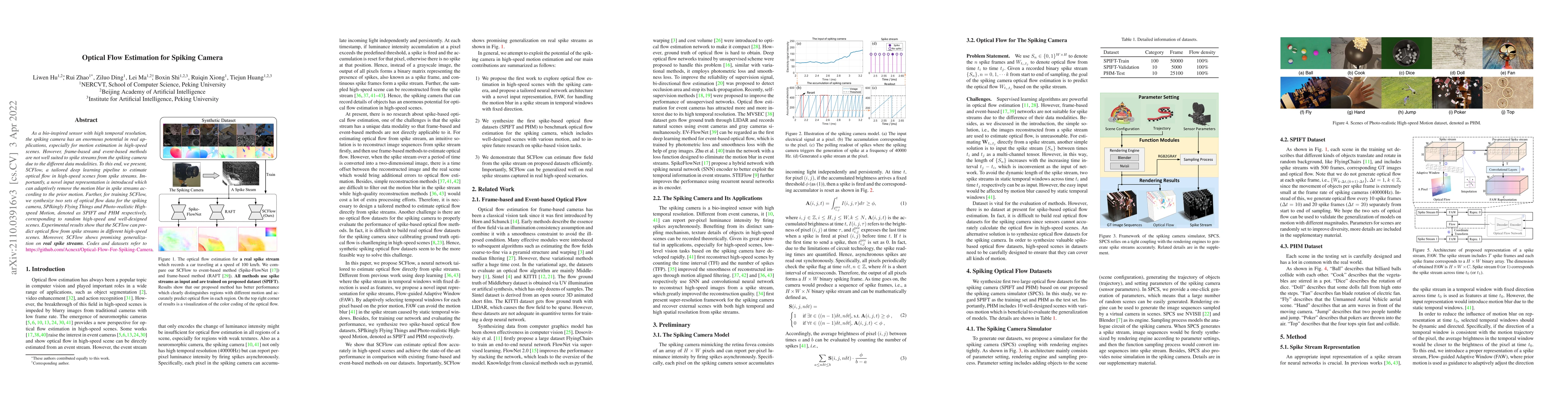 Thumbnail for Optical Flow Estimation for Spiking Camera