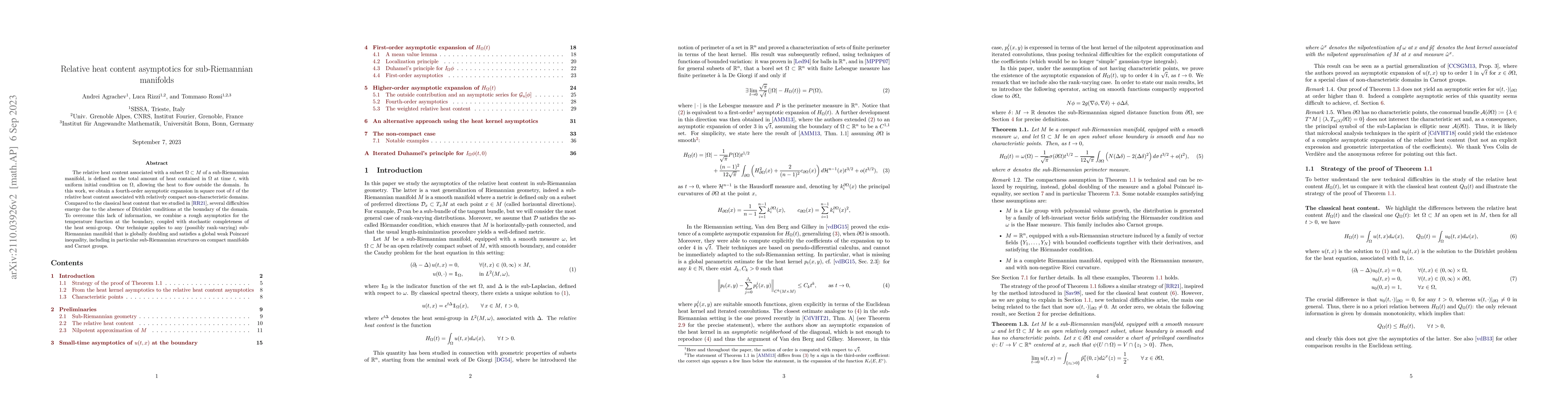 Thumbnail for Relative heat content asymptotics for sub-Riemannian manifolds