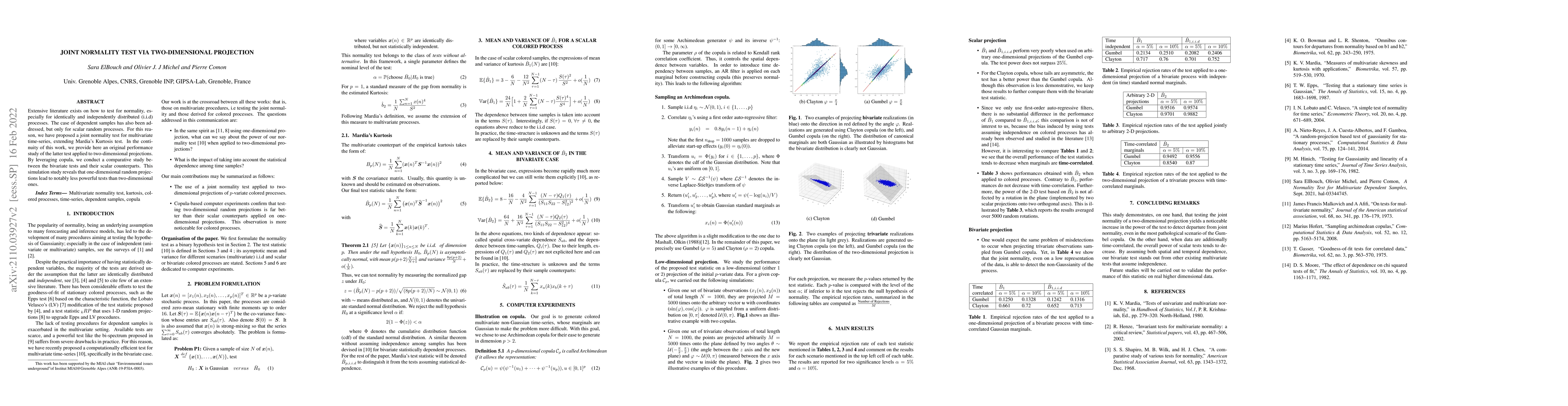 Thumbnail for Joint Normality Test Via Two-Dimensional Projection