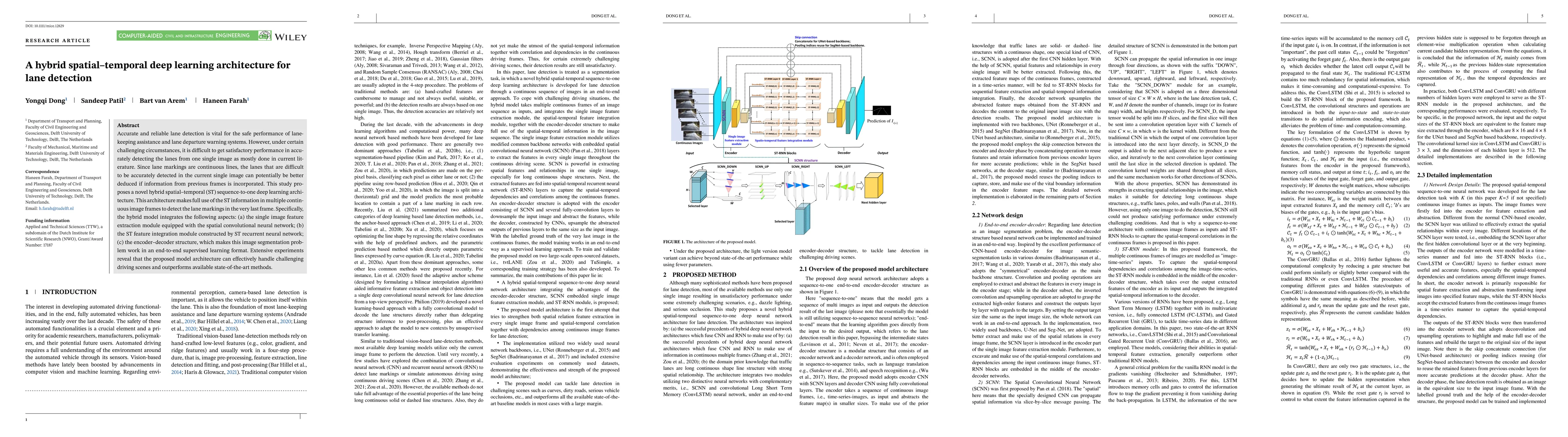 Thumbnail for A Hybrid Spatial-temporal Deep Learning Architecture for Lane Detection