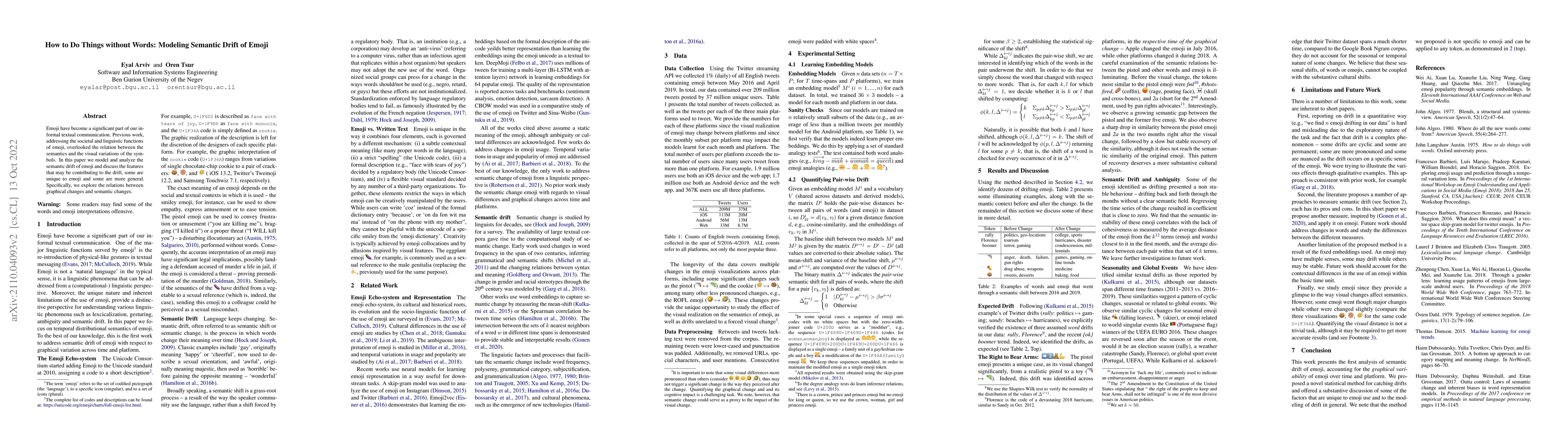Thumbnail for How to Do Things without Words: Modeling Semantic Drift of Emoji