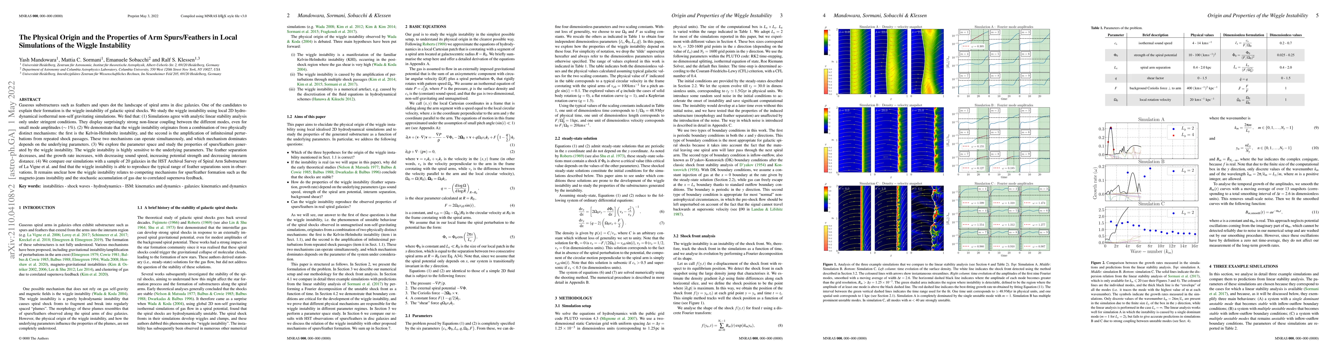 Thumbnail for The Physical Origin and the Properties of Arm Spurs/Feathers in Local
  Simulations of the Wiggle Instability