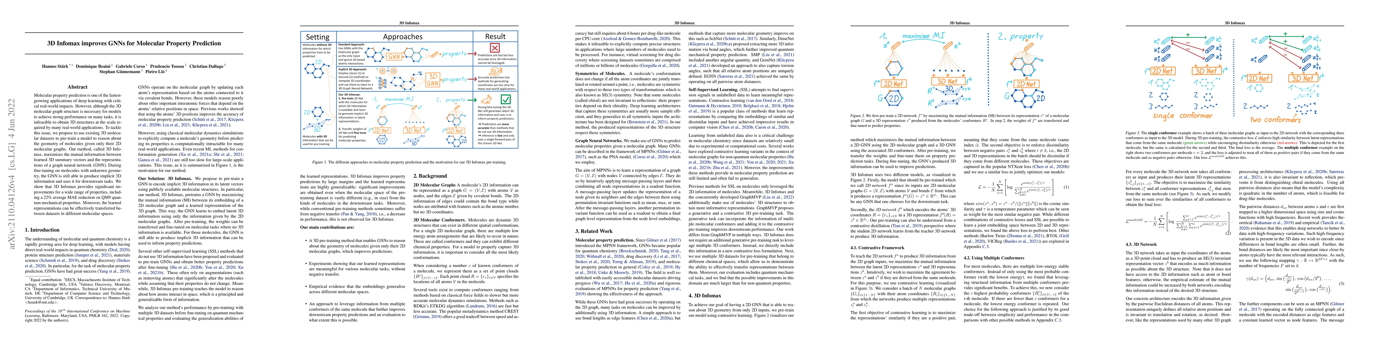 Thumbnail for 3D Infomax improves GNNs for Molecular Property Prediction