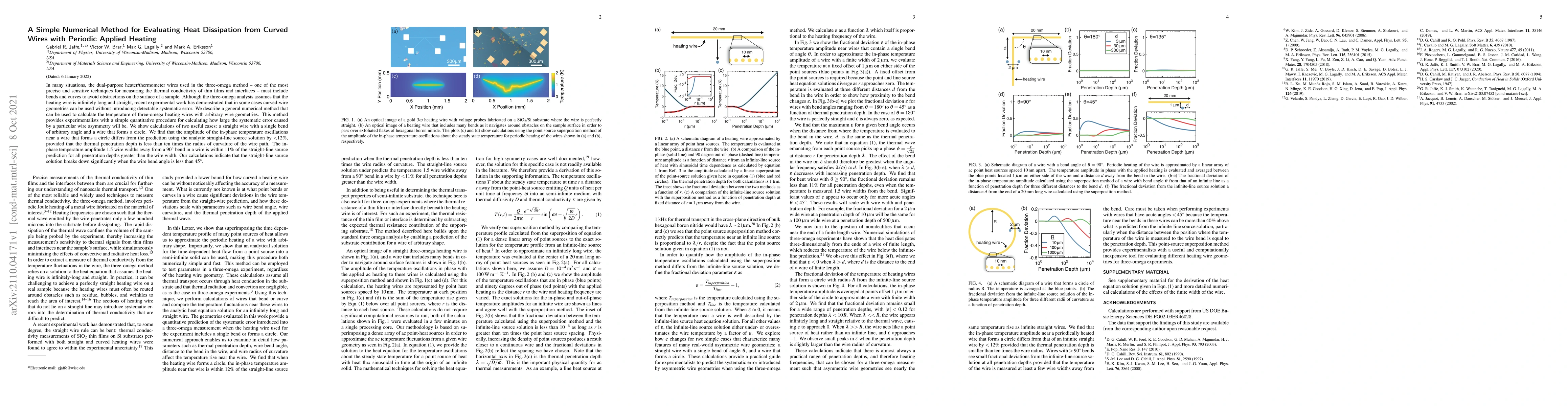 Thumbnail for A Simple Numerical Method for Evaluating Heat Dissipation from Curved
  Wires with Periodic Applied Heating