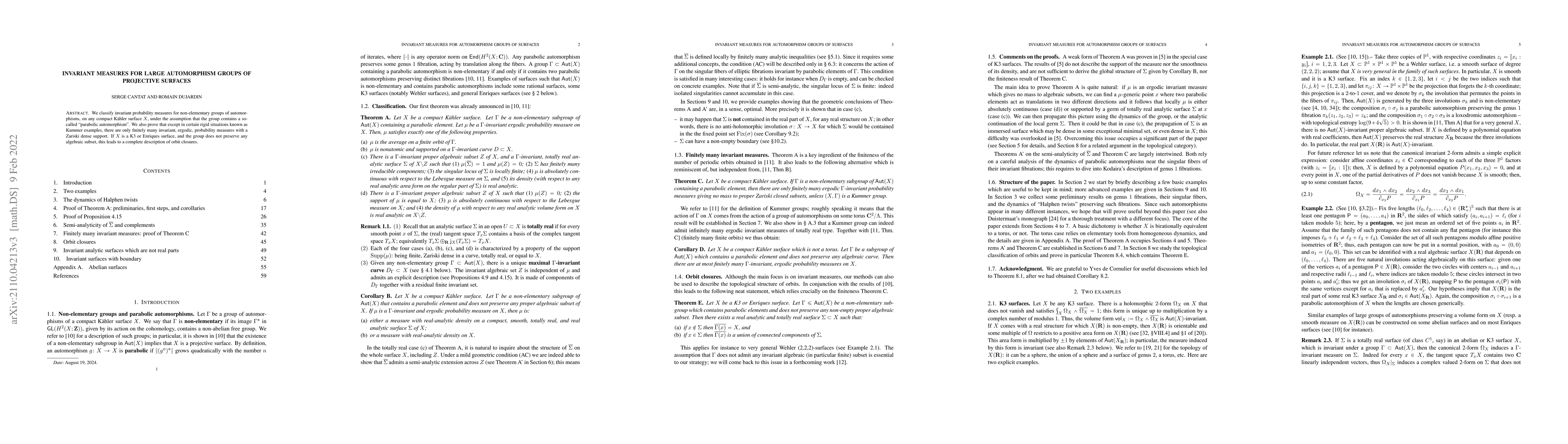 Thumbnail for Invariant measures for large automorphism groups of projective surfaces